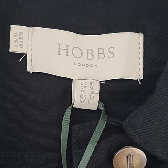 Hobbs Miriam jacket ladies denim jacket black Size 6 Polished Goth Witchy Office - Picture 12 of 12